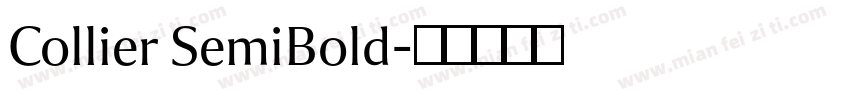 Collier SemiBold字体转换